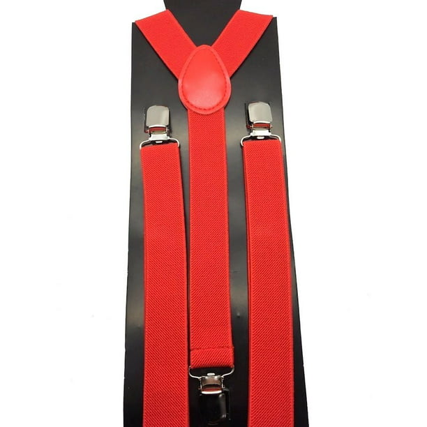 43 Color Elastic Leather Suspenders Men 3 Clips Vintage Braces Women Suspenders